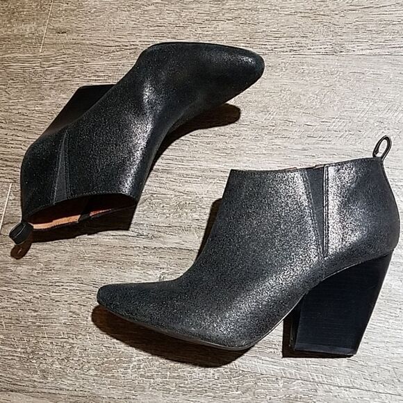 Rebecca Minkoff La Roux Glazed Black Booties 8 M - Picture 4 of 8